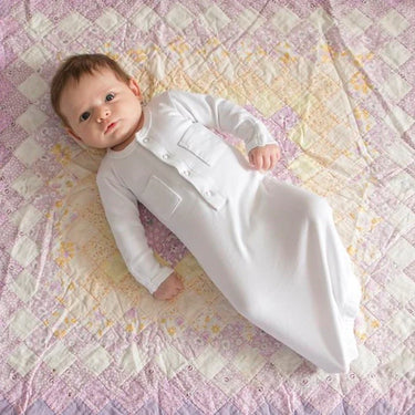 L'ovedbaby Organic Gown, White